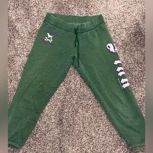 Y2K VICTORIAS SECRET PINK lounge sweat pants, green